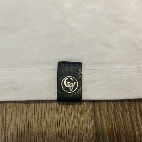 Avenue George V Paris T-Shirt weiß schwarz tailliert Tee Strass Löwe Bling Gr. SM - Bild 4 von 9