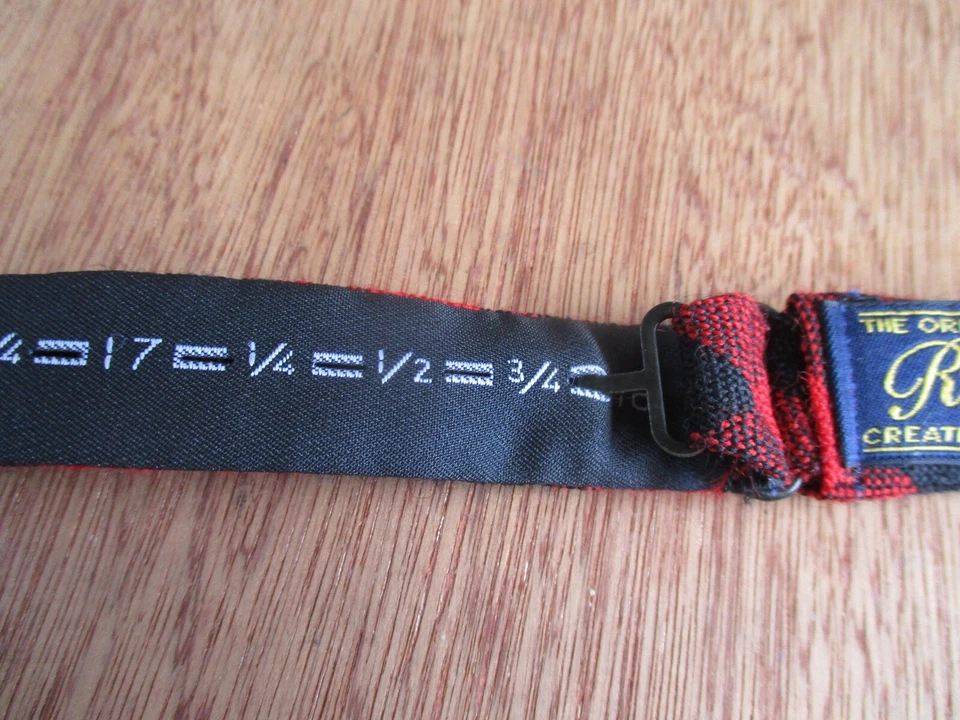 Ralph Lauren Rugby red black buffalo plaid handmade wool preppy bow neck tie - image 4 of 4