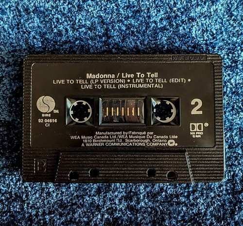 MADONNA LIVE TO TELL CANADA MAXI CASSETTE TAPE SIRE 1986 True Blue - Picture 7 of 8