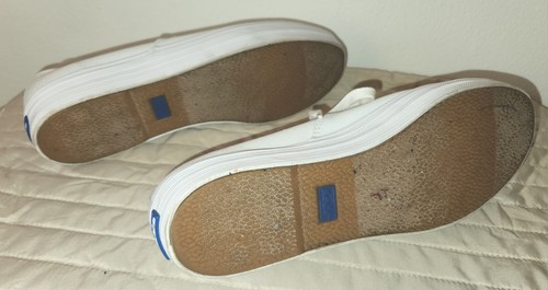 Keds Damen weiße dreifach weiße Plateau-Turnschuhe Schuhe Größe 8 - Bild 5 von 14