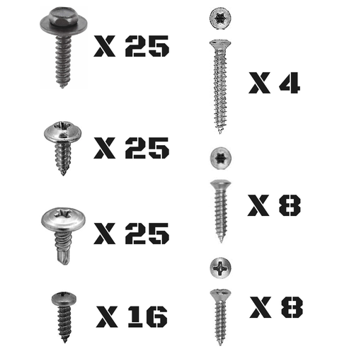 1975+ Mercury Bobcat Interior Exterior Molding Engine Bay Trim SCREW KIT Chrome - Picture 2 of 2