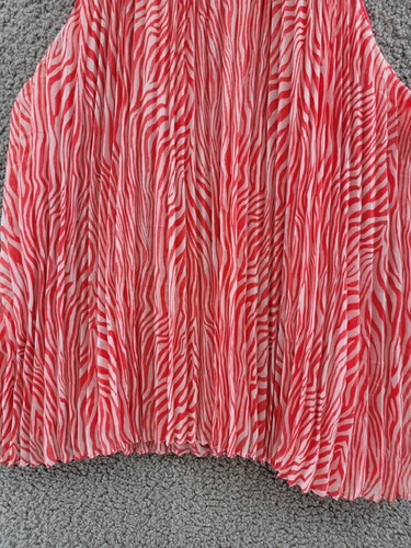 MICHAEL Michael Kors Plus Size Pleated Halter Top Women's 3X Geranium Hook&Clasp - Picture 11 of 12