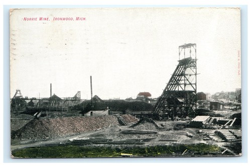 Postal G5 Norrie Mine Ironwood MI Michigan 1907