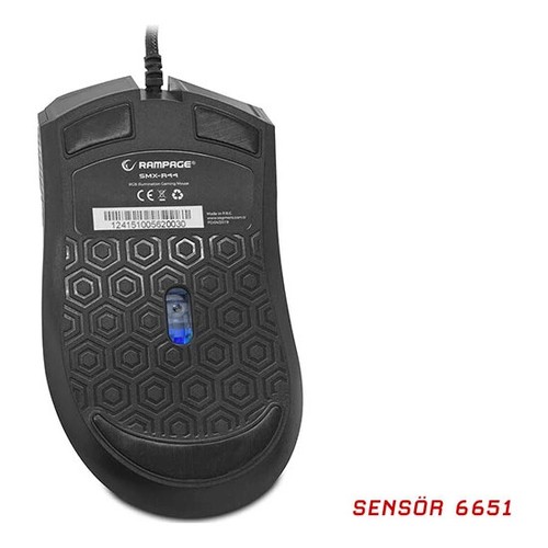 Rampage SMX-R44 Makrolu Mavi 6400dpi RGB Ledli Gaming Oyuncu Mouse - Zdjęcie 3 z 7