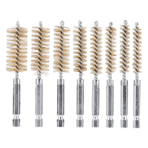 6/8/10/12 Pcs Copper Tube Pipe Cleaner Wire Pipe Cleaning Brush for Power Drill - Picture 16 of 24