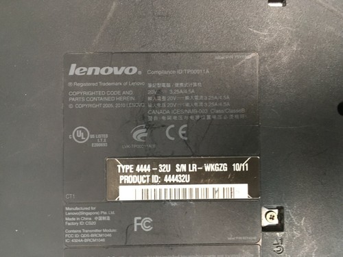 Lenovo Thinkpad L512 i3 Laptop BOOTS to Locked BIOS NO Keyboard/HDD/RAM JR - Picture 7 of 8