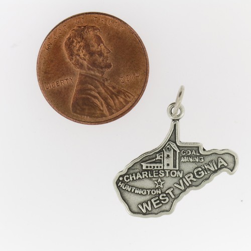 925 Sterling Silver United States Charms All 50 US States Available Made in USA - Picture 90 of 94