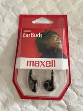 maxell black stereo earbuds Model PL-1- Item 190610WM
