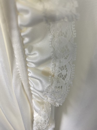 Conjunto de bata camisón largo sedoso vintage Miss Elaine crudo romántico años 80 LEER - Imagen 24 de 24