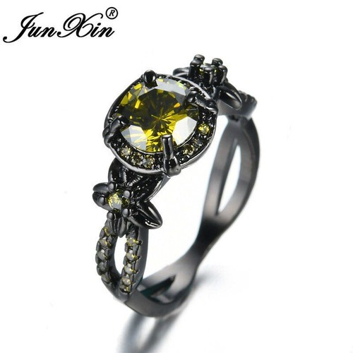 Women Flower Star Ring Pink Purple Zircon Stone Rings Boho Wedding Jewelry 1Pc - Picture 20 of 22