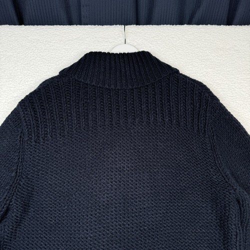 Diesel Wool Acrylic Double Breasted Button Knit Sweater - Men's 2XL - Navy Blue - Picture 16 of 19