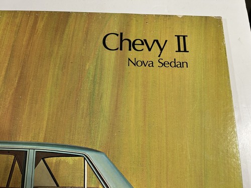 Vintage 1966 Chevy II Nova Sedan 32” x 18” Chevrolet Dealer Showroom Poster - Picture 4 of 10
