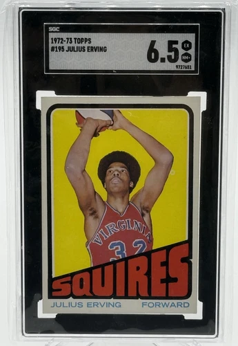 1972-73 Topps #195 Julius Erving HOF Rookie SGC 6.5 Centered EX-NM+ RC