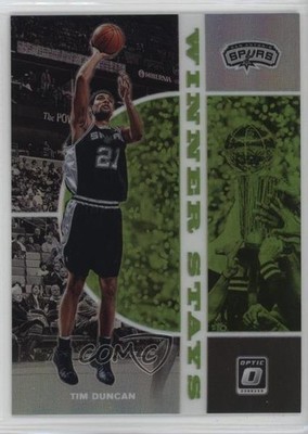 2019 Panini Donruss Optic Winner Stays Lime Green Prizm /149 Tim Duncan HOF 0b7z