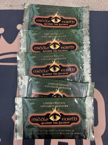 1997 Middle Earth CCG - Against The Shadow Sealed Expansion 5X SEALED PACKS Lot