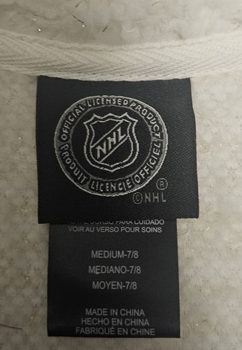 NHL Chicago Blackhawks Girls White W/Metallic Gold Sherpa Pullover Size M 7/8 - Picture 3 of 6