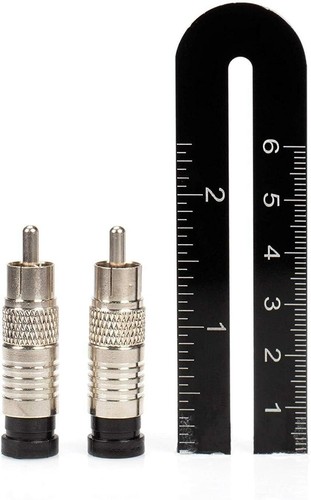 Conector de compresión RCA para cable coaxial RG6 paquete de 100 - Imagen 4 de 9