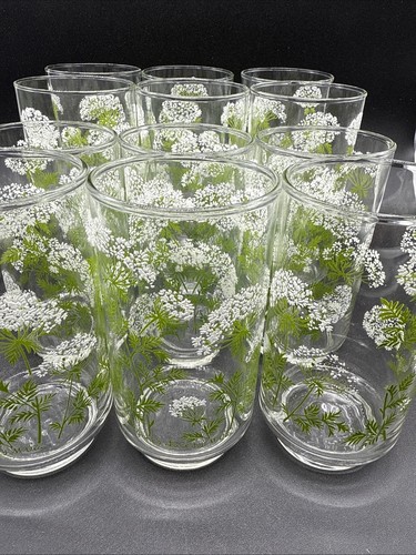 Vintage 12 Libbey Queen Anne’s Lace M’Dia Tumbler 6 Medium & 6 Tall See Notes!!! - Picture 2 of 24