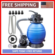 HYDROTOOLS 12" Sand Filter System for Above-Ground Pools Up to 8,000 Gallons