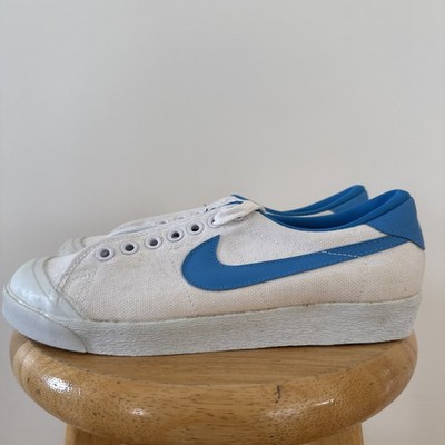 Vintage Deadstock 1980s Nike All Court Classic Blazer Low Canvas Shoes Size 9