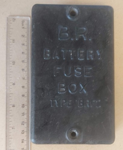 Cubierta de caja de fusibles de batería British Railway BR - Railwayana - Imagen 2 de 5