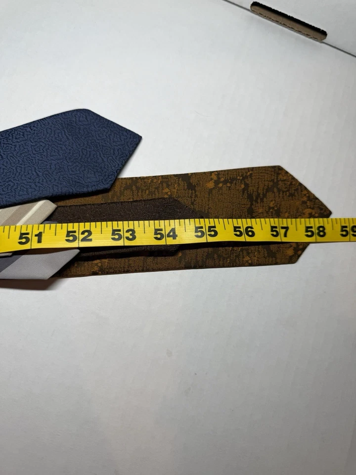 VTG 60s Superba Tie Lot 5pc Dacron Polyester Skinny 2-2 5/8” Mod Mad Men USA - Image 3 of 4