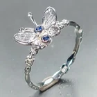 Jewellery Blue Sapphire Ring 925 Sterling Silver Size 6.5 /R462960