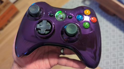 Xbox 360 Wireless Controller Metallic Chrome Purple *gebraucht/getestet & funktioniert*