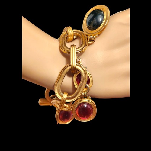 Vintage YSL Robert Goossens Bracelet Gold Lucite Yves Saint Laurent # 243/300 - Picture 13 of 24
