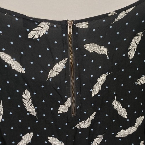 Torrid Tunic Black Feather Print Fringed Hem Plus Size Casual Shirt Size 3 Boho - Picture 8 of 8