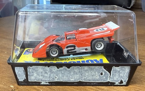 Vintage 1974 Aurora AFX Magna Traction #2 rot Ferrari 512M Slotcar im Würfel läuft