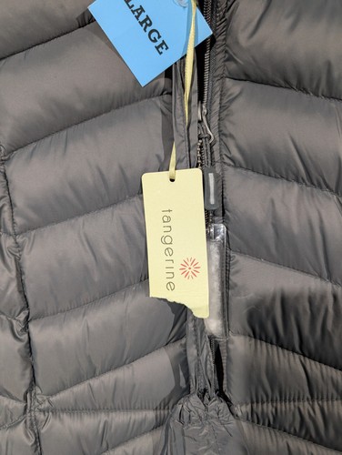 Neu mit Etikett Tangerine Damengröße Large schwarze gefütterte Weste verstaubar mit Tasche *kleiner Fehler* - Bild 3 von 13