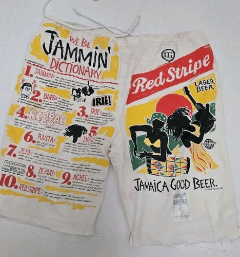 Pantalones Cortos Sweet SACKS Linebacker Jamaica Vintage Años 90 We Be Jammin' Talla OS - Imagen 3 de 6