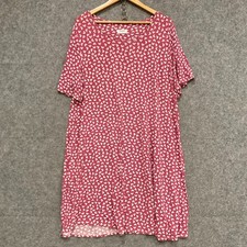 Sussan Womens Dress Size XL Extra Large Pink Hearts Half Sleeve Shift 20107