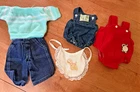 Vintage Cabbage Patch Kids 1983 Clothing Rompers Lot Bib