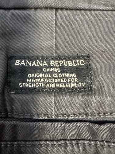 Pantalones de vestir informales Banana Republic para hombre chinos ajustados grises 32x30 - Imagen 3 de 20