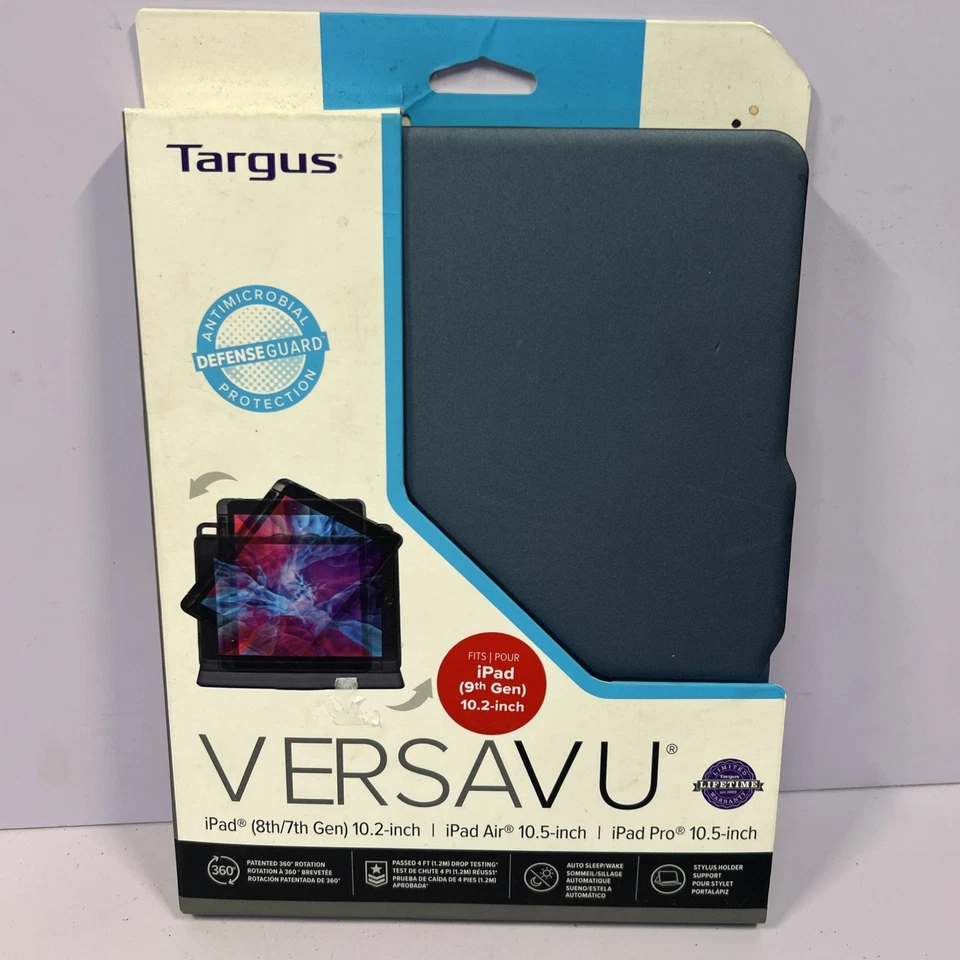Targus THZ86302GL VersaVu iPad 7th Gen 10.2 Air 10.5 Case Blue - Image 2 of 4
