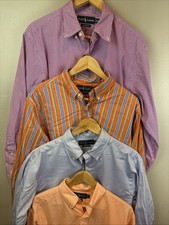 Polo Ralph Lauren Long Sleeve Button Down Shirts Men's Large Preppy Lot Of 4