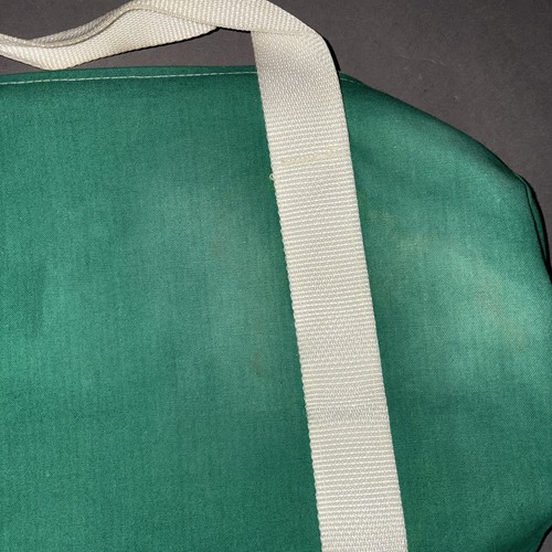Vintage 1980s ALLEMAN PIONEERS DUFFLE BAG Rock Island Illinois High School Gym - Picture 7 of 13