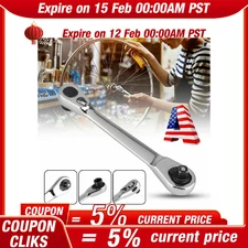 1/4" Mini Double-Ended Quick Socket Ratchet Wrench Rod Screwdriver Bit Tool*1