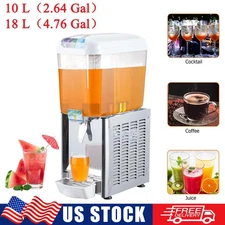 Commercial Cold Beverage Dispenser 2.64 / 4.76 Gallon with Thermostat Controller