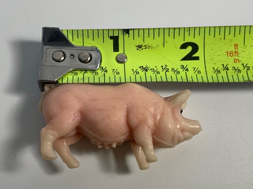 Vintage Ferkel stehend Tier Bauernhof Figur Spielfigur Schwein Schwein - Bild 6 von 6