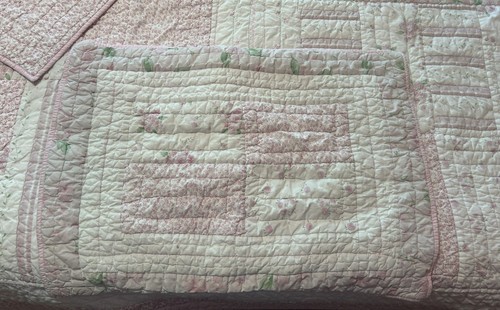 POTTERY BARN KIDS GIRLS TWIN PINK DOUBLE SIDED PATCHWORK FLORAL QUILT & SHAM SET - Picture 7 of 18