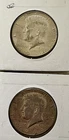 1- 1964-D, 1-1964 No Mint Mark Kennedy Half Dollars 50 Cents 90% Silver