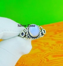 Opalite Gemstone 925 Sterling Silver Handmade Jewelry Ring Size 5 to 13
