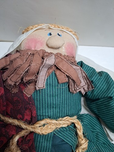 Handmade Rag Dolls Joseph, Mary, Cows, Sheep Set - Picture 5 of 23