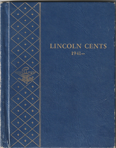 Whitman Album of Lincoln Cents, 1941-1965, 70 coins