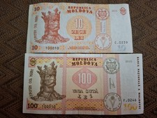 100010 10 lei 2015 , 100  lei 2015 Moldova