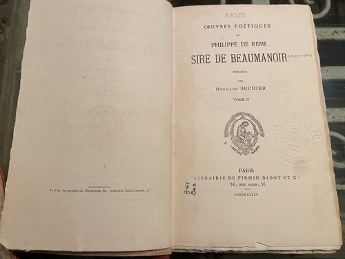 Antique 1882 French poetry book Rag Paper Anciens Textes Francais Beaumont - Picture 5 of 12