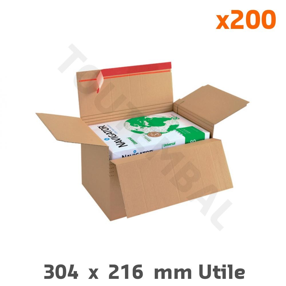 Carton auto à hauteur adaptable pour réduire le vide dans vos colis et économiser le calage